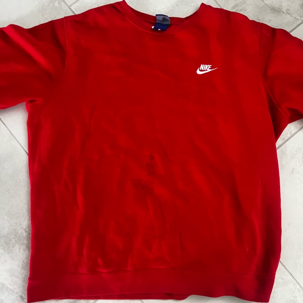 red Nike vintage crewneck